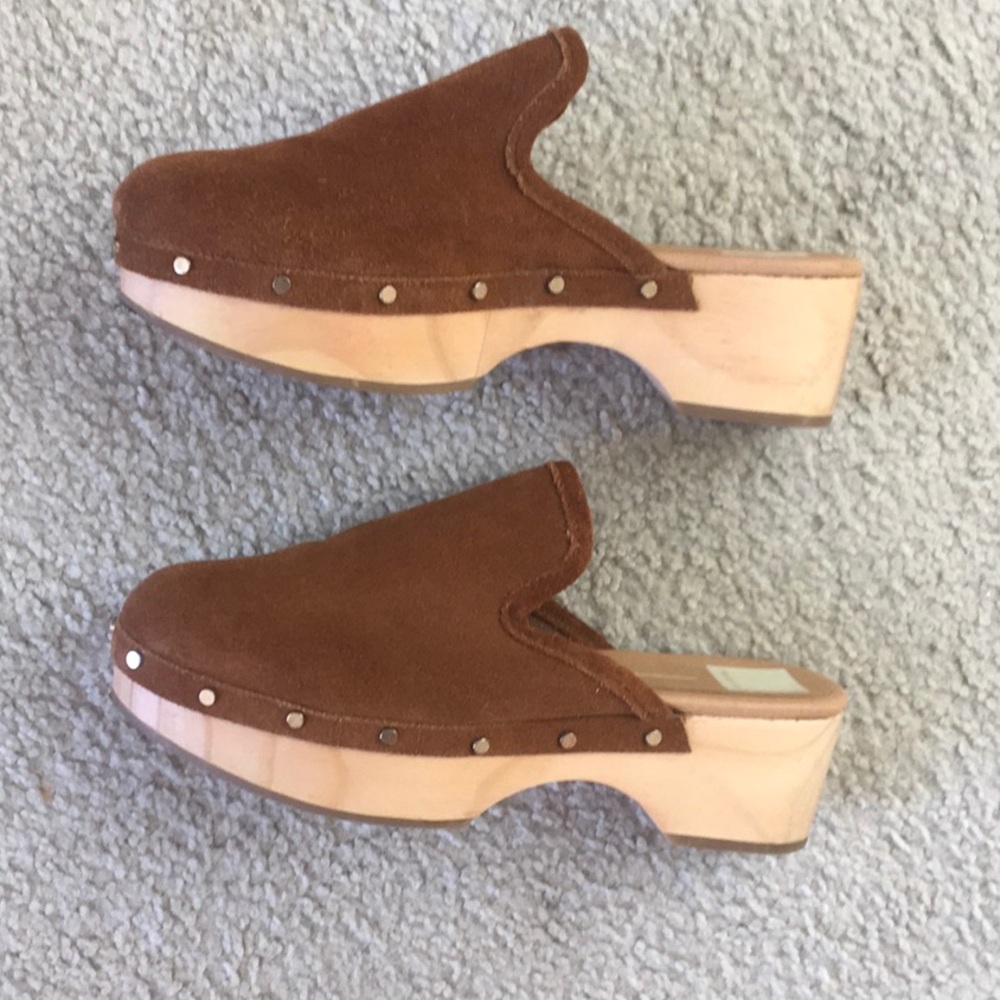 DOLCE VITA/“CLOSEN”SLIP-ON STUDDED CLOGS IN”COGNAC” - Picture 3 of 10